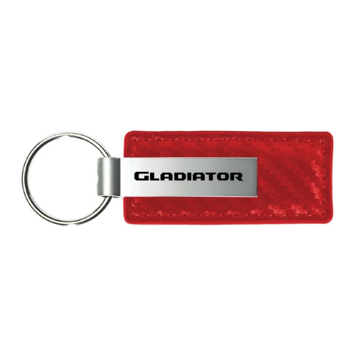 AUG GLADIATOR CRB FIB LTHR KEY FOB  RED