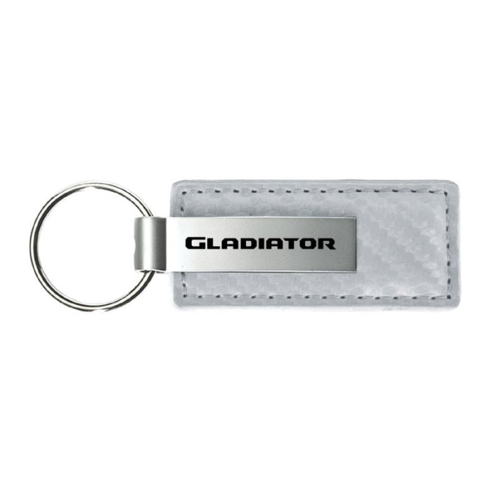 AUG GLADIATOR CRB FIB LTHR KEY FOB  WHT