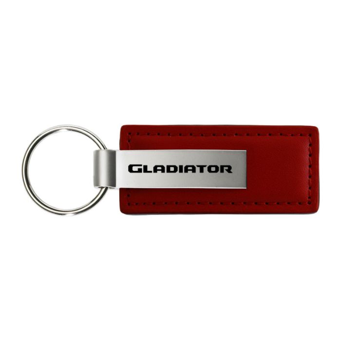 AUG GLADIATOR LEATHER KEY FOB  BURGUNDY