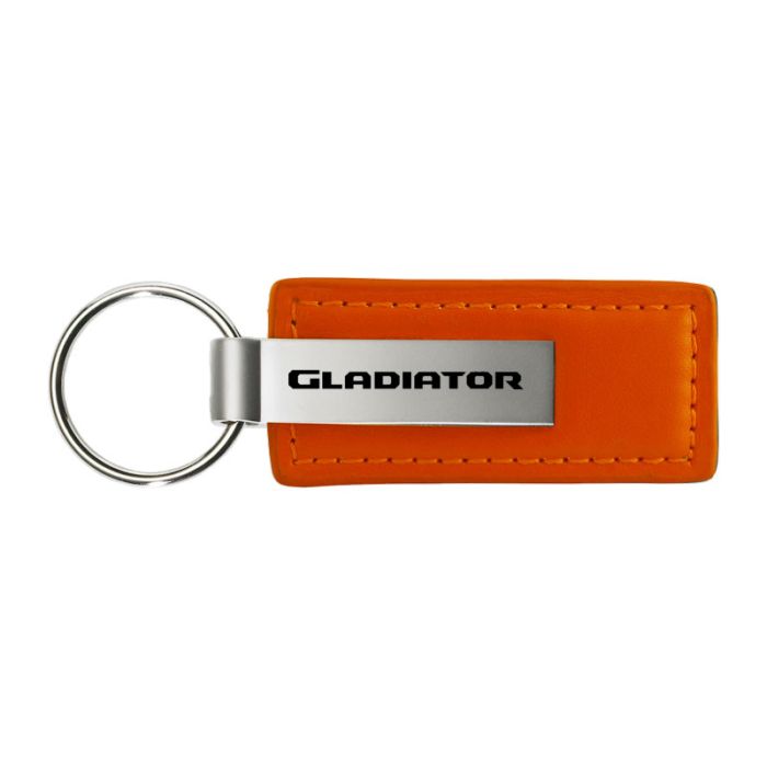 AUG GLADIATOR LEATHER KEY FOB  ORANGE