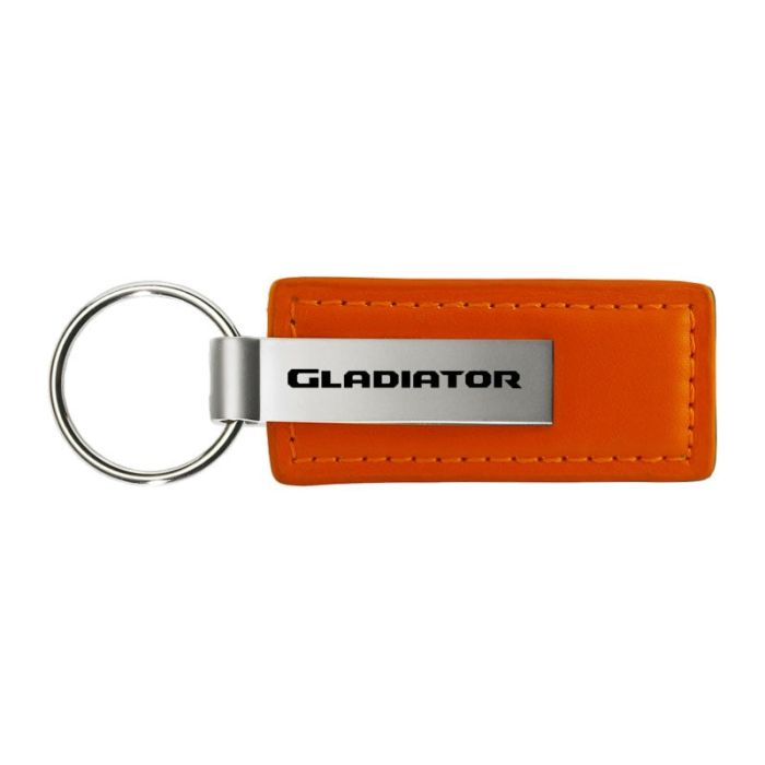 AUG GLADIATOR LEATHER KEY FOB  ORANGE