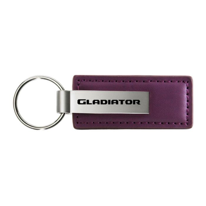AUG GLADIATOR LEATHER KEY FOB  PURPLE