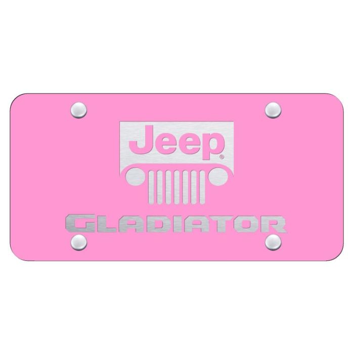 AUG GLADIATOR LIC PLATE ETCHED PINK