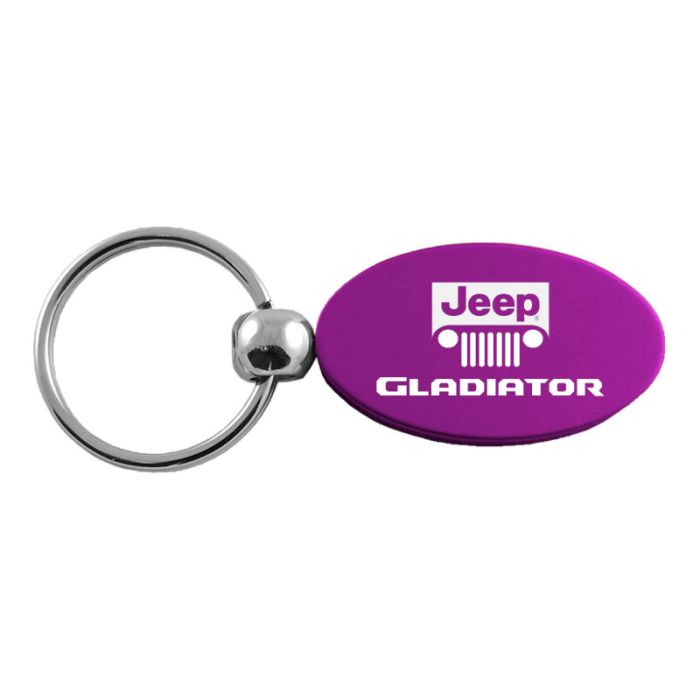 AUG GLADIATOR OVAL KEY FOB  PURPLE