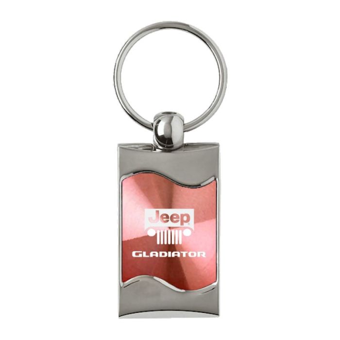 AUG GLADIATOR RECT WAVE KEY FOB  PINK