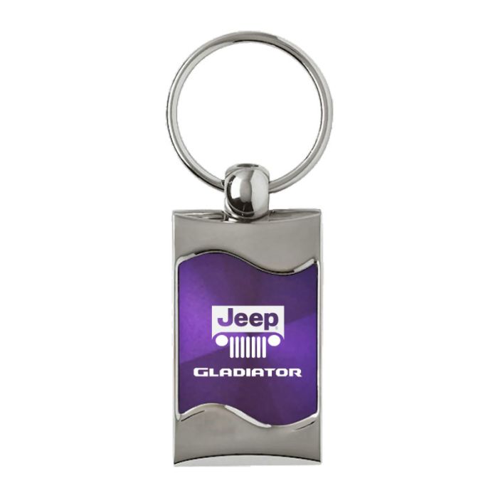 AUG GLADIATOR RECT WAVE KEY FOB  PURPLE