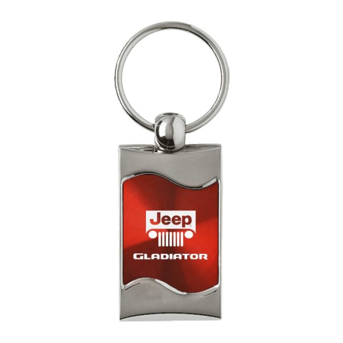 AUG GLADIATOR RECT WAVE KEY FOB  RED