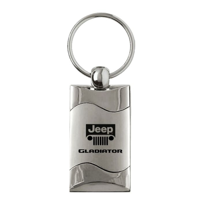 AUG GLADIATOR RECT WAVE KEY FOB  SILVER