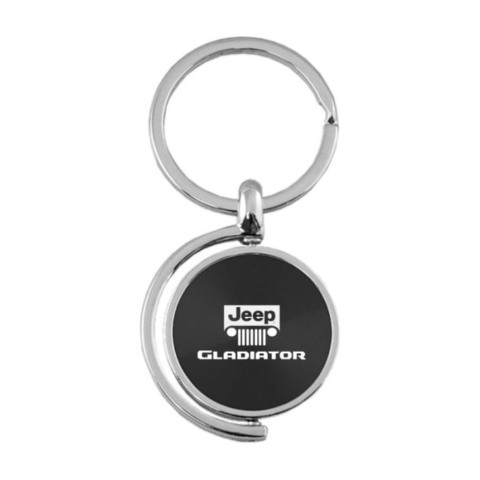 Automotive Gold  Spinner Jeep Logo Gladiator Keychain 