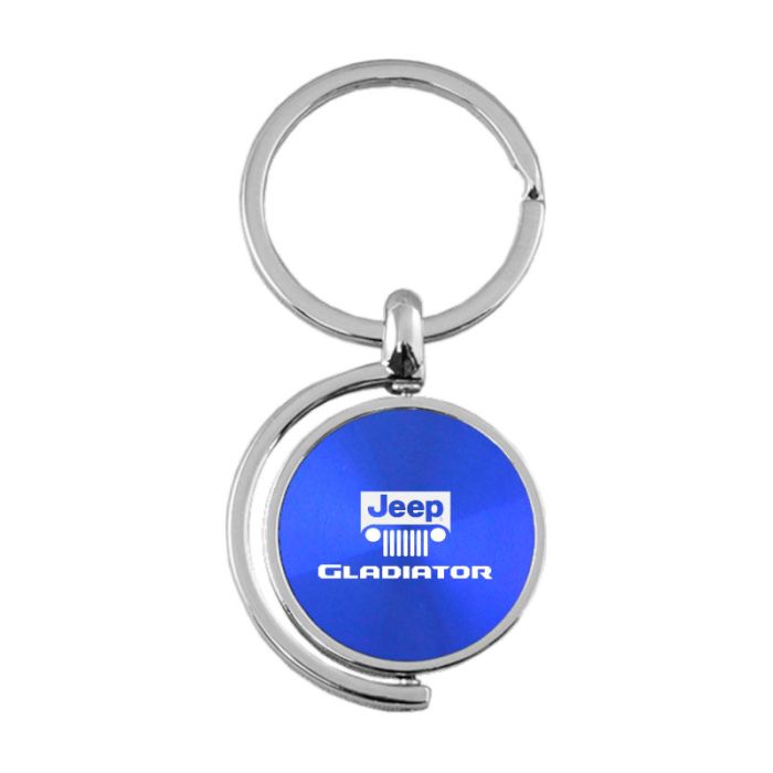Automotive Gold  Spinner Jeep Logo Gladiator Keychain 