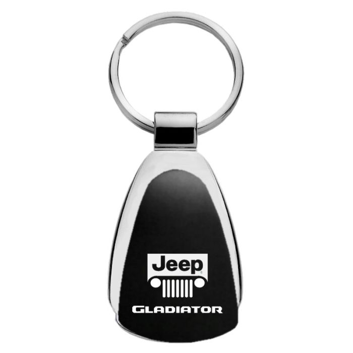 Automotive Gold  Teardrop Jeep Logo Gladiator Keychain 