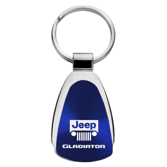 Automotive Gold  Teardrop Jeep Logo Gladiator Keychain 