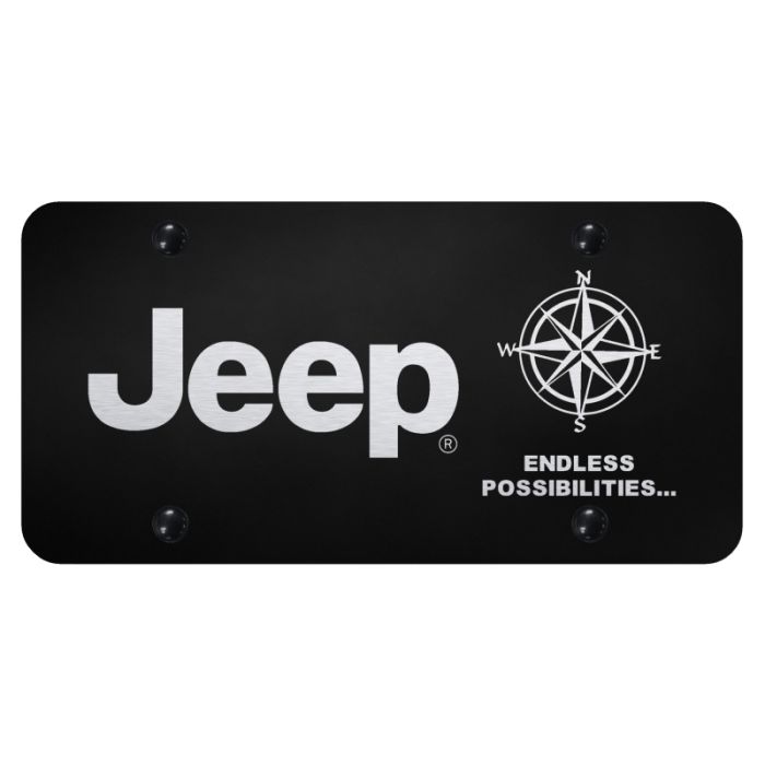 Automotive Gold  Laser Etched Jeep Endless Possibilities License Plate 