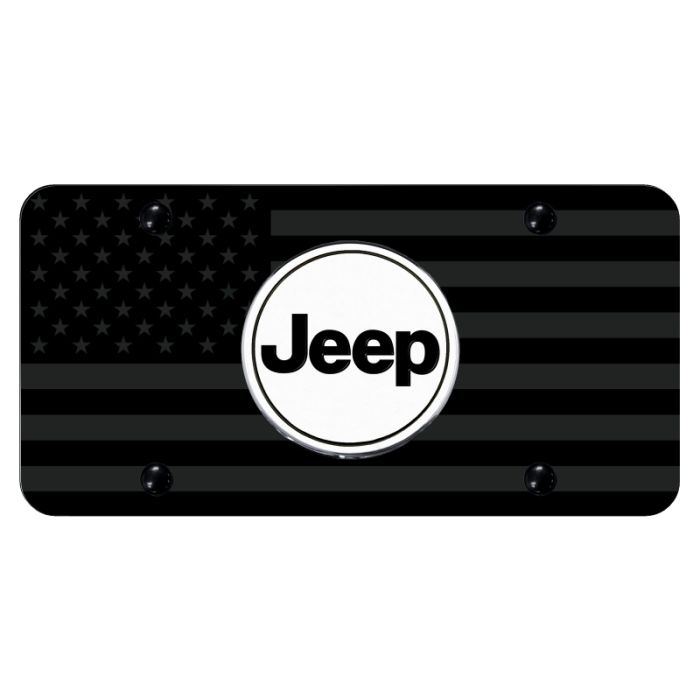 Automotive Gold  Laser Etched Jeep Word License Plate 