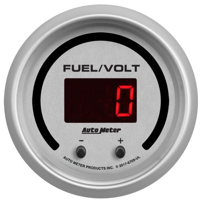 Auto Meter  Elite Digital Series Fuel/Volt Gauge 