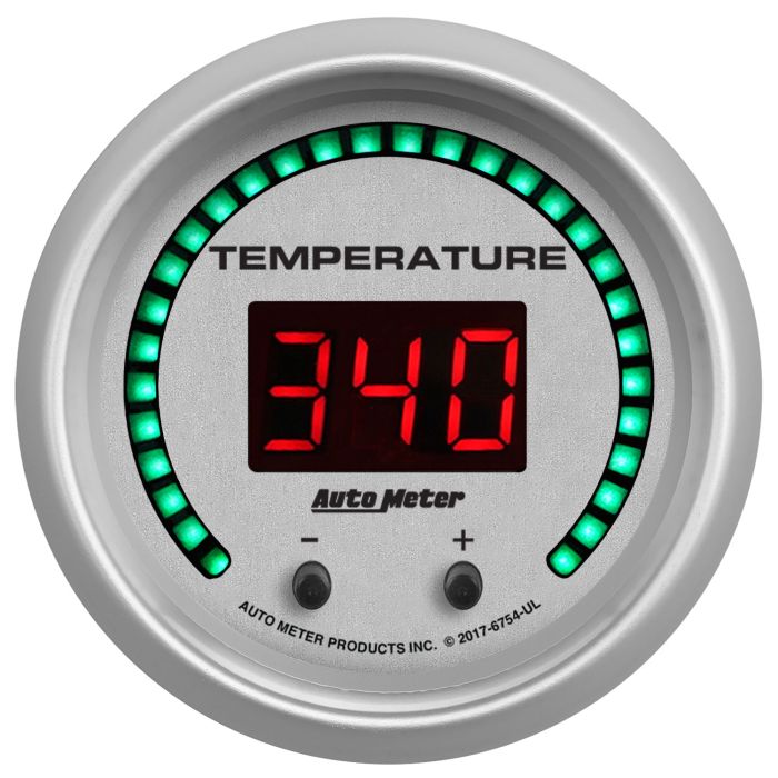 Auto Meter  Elite Digital Series Dual Channel Fluid Temperature Gauge 