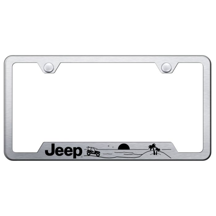 JEEP BEACH LSR ETCHED CUTOUT FRAME BRSH