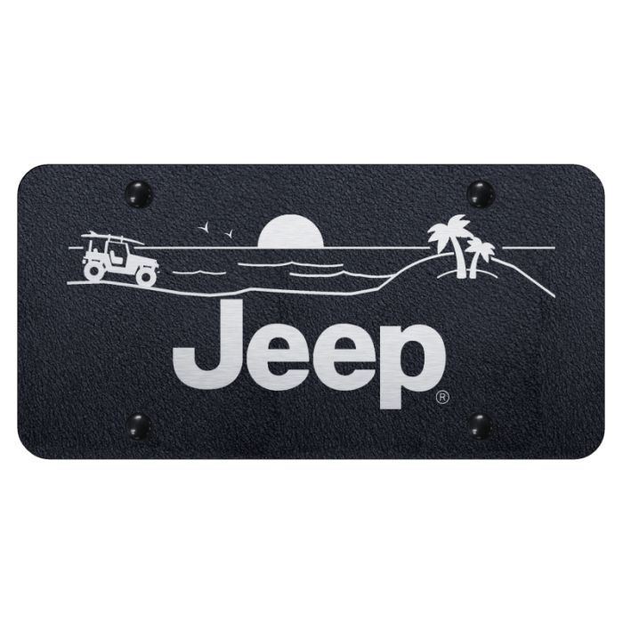JEEP BEACH LSR ETCH LICENSE PLATE RUG