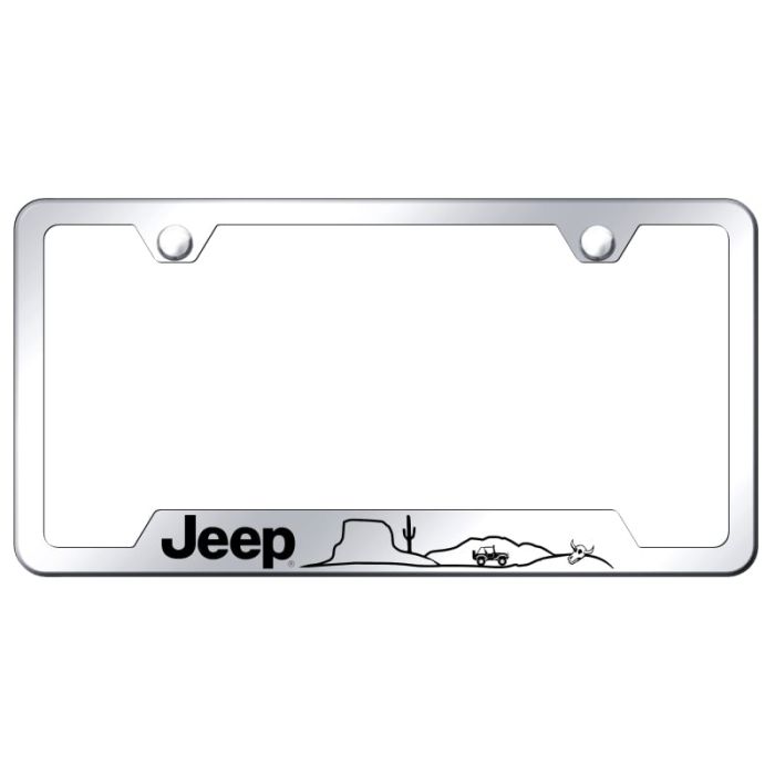 JEEP DESERT LSR ETCH CUTOUT FRAME SS