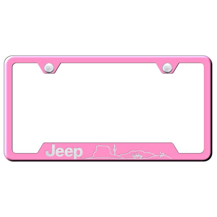 JEEP DESERT LSR ETCH CUTOUT FRAME PINK