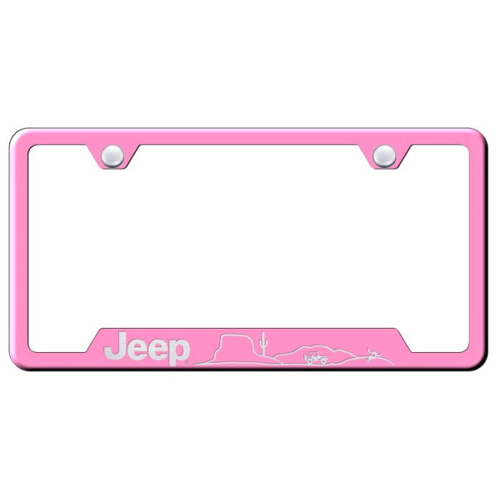 JEEP DESERT LSR ETCH CUTOUT FRAME PINK