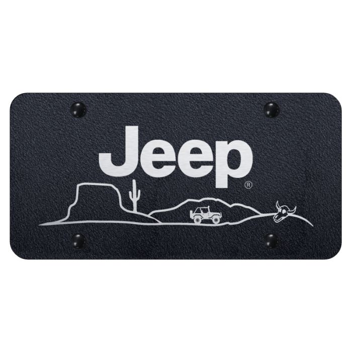 JEEP DESERT LSR ETCH LICENSE PLATE RUG
