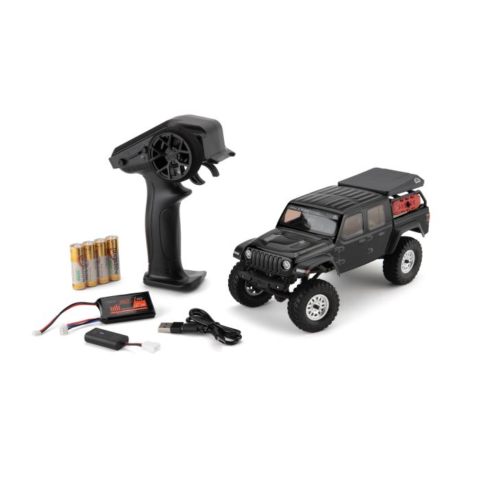 SCX24 Jeep Gladiator 4WD Rock Crawler RTR, Black