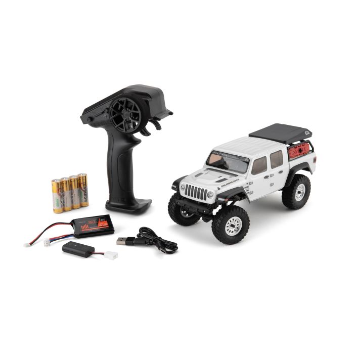 SCX24 Jeep Gladiator 4WD Rock Crawler RTR, White