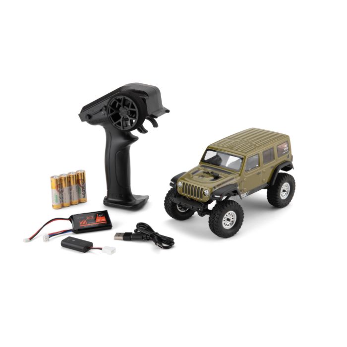 SCX24 2019 Jeep Wrangler JLU CRC, Green: 1/24 4WD RTR