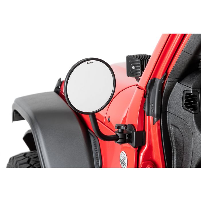 Quadratec  Quick Release Mirrors with Round Head for 18-23 Jeep Wrangler JL & Gladiator JT