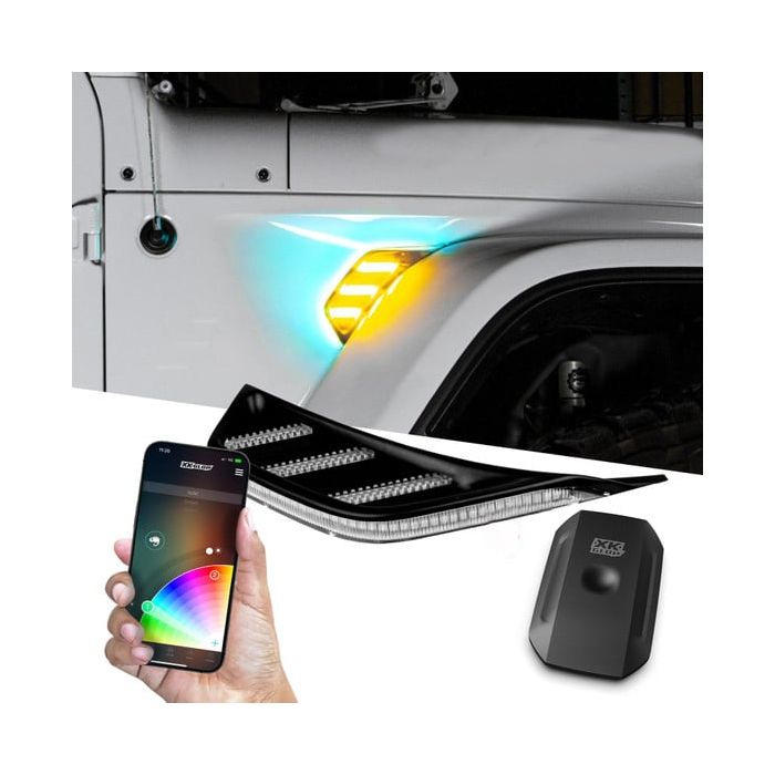 XKchrome JEEP Air Vent Light Light RGB + Amber Turn Signal & Running