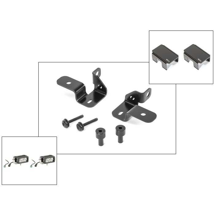Quadratec  Ultimate Windshield Light Pod Combo for 18-23 Jeep Wrangler JL & Gladiator JT