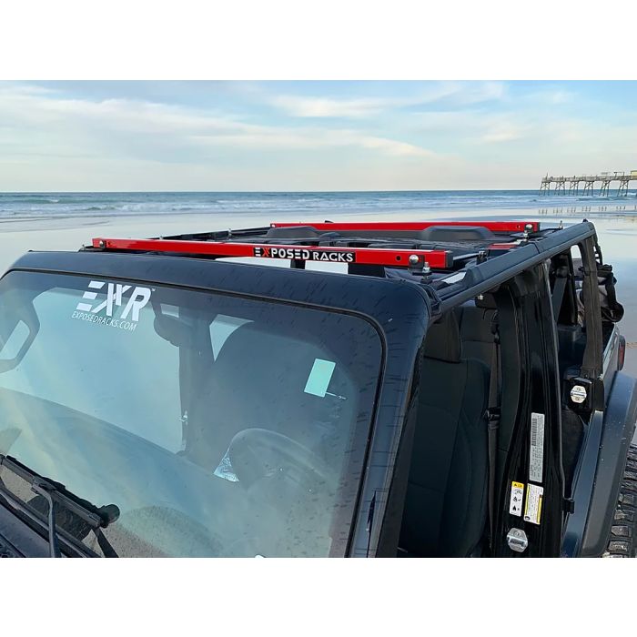 Exposed Racks  Under Soft Top Roof Rack for 18-20 Jeep Wrangler Unlimited JL 4-Door