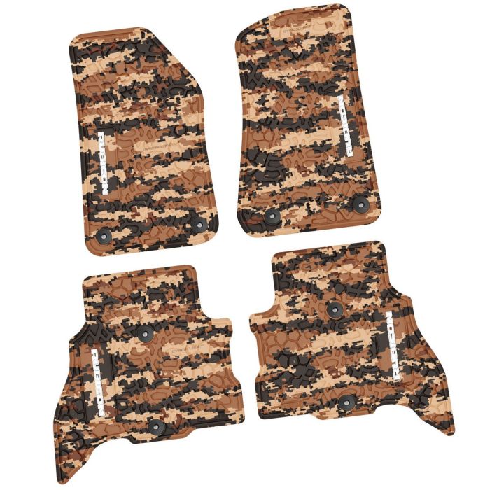 21-24 Jeep 4xe Front and RearTire Tread/Scorched Earth Scene w/ Rubicon Insert - Cyberflage w/ White Insert