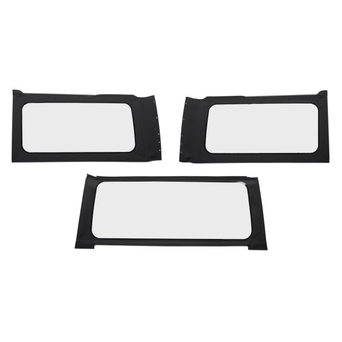 OE JL Replacement Windows - Jeep 2018-23 Wrangler JL (2-Door; Black Twill; Clear)