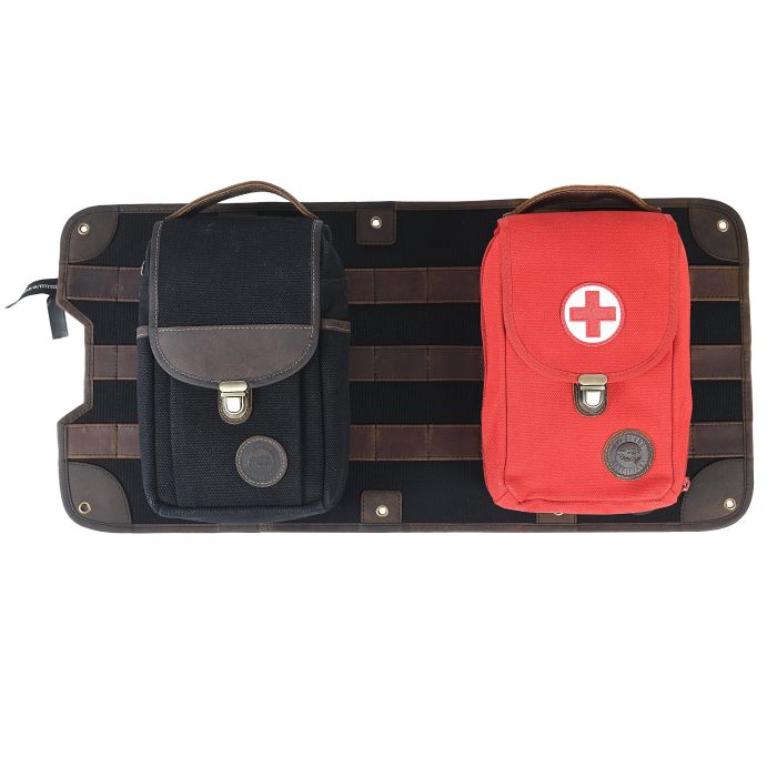 Overland Outfitters  Tailgate Panel with Bags & First Aid Bag  for 07-18 Jeep Wrangler JK 