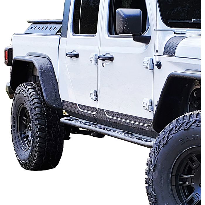 Warrior Jeep Gladiator Sideplates JT Black Alum Dia Plate