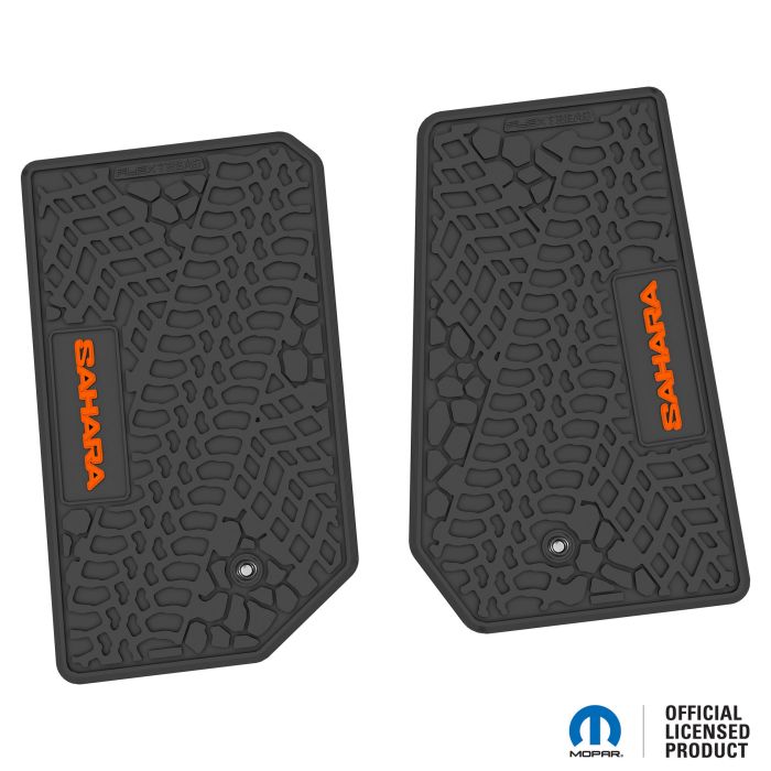 07-13 Jeep JK 2 Dr Front -Tire Tread/Scorched Earth Scene w/ Sahara Insert - Black w/ Orange Insert