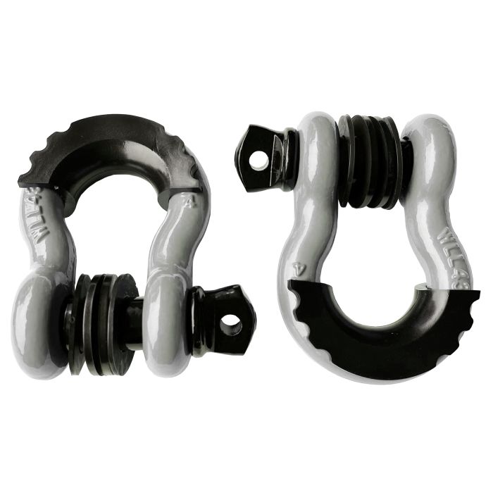 3/4" 5T D-Ring Shackle Kit w/ Isolators & Washers - qty 2 - WHITE