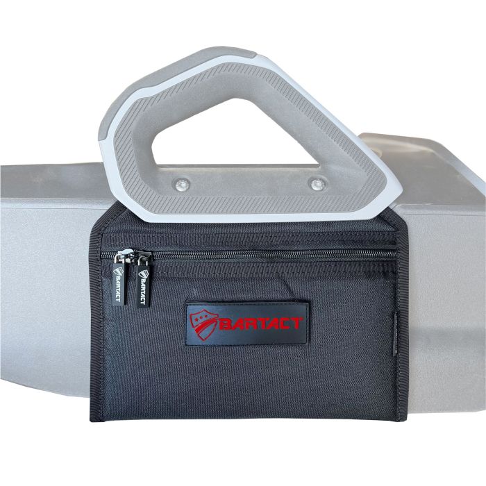 Bronco Console Organizer Pouch for Ford Bronco 2021-25 Center Console Passenger Side Lower Area Bartact BLACK / RED LOGO