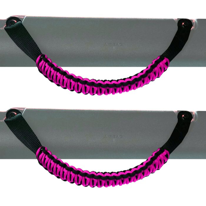 Bronco Paracord Grab Handles Custom for Ford Bronco Full-Size 2021 2022 2023 2024 2025 (Pair of 2) Bartact / PINK