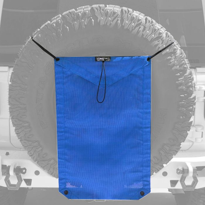 Spare Tire Trash Bag & Pet Divider Pat Pend for Jeep Wrangler, Gladiator, Ford Bronco, etc Bartact - BLUE