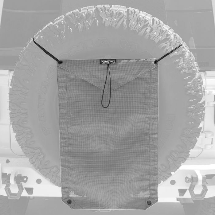 Spare Tire Trash Bag & Pet Divider Pat Pend for Jeep Wrangler, Gladiator, Ford Bronco, etc Bartact - GREY
