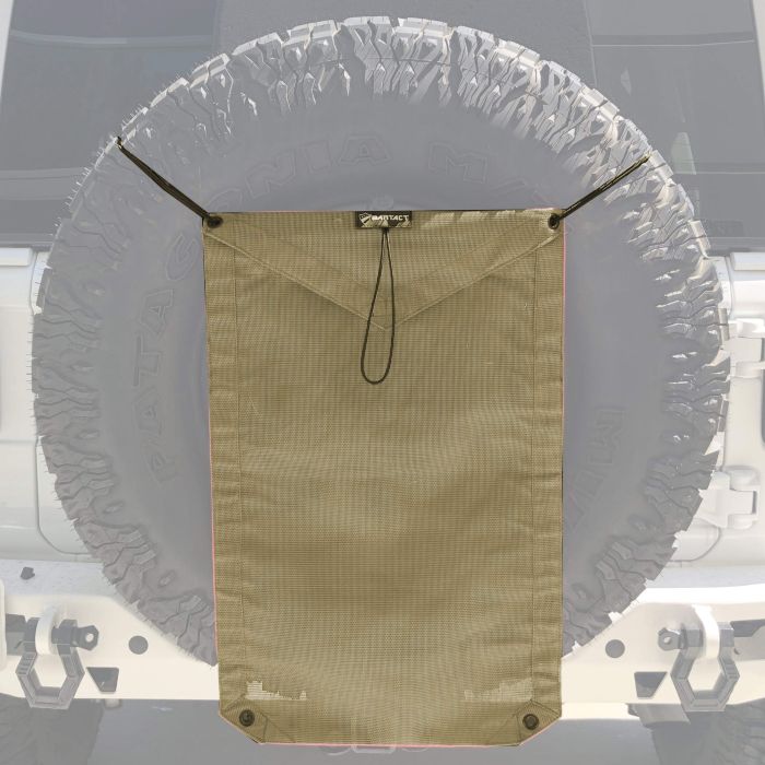 Spare Tire Trash Bag & Pet Divider Pat Pend for Jeep Wrangler, Gladiator, Ford Bronco, etc Bartact - TAN