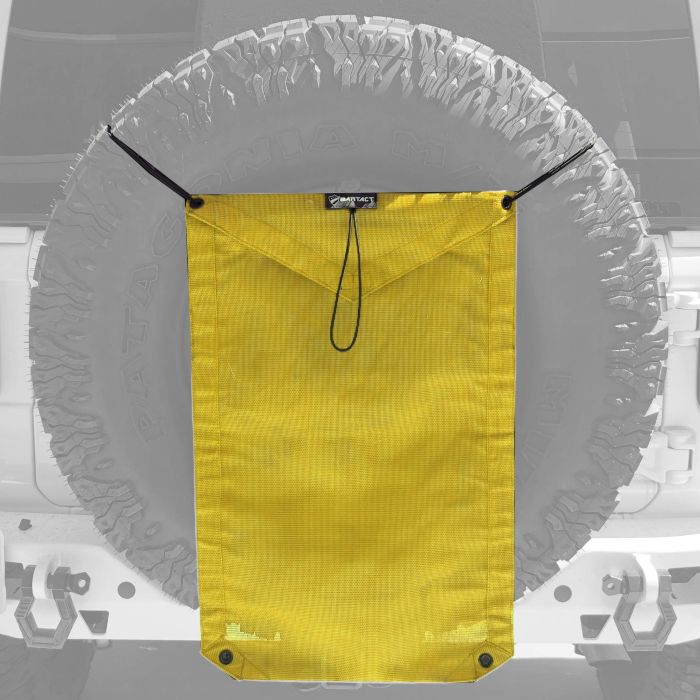 Spare Tire Trash Bag & Pet Divider Pat Pend for Jeep Wrangler, Gladiator, Ford Bronco, etc Bartact - YELLOW