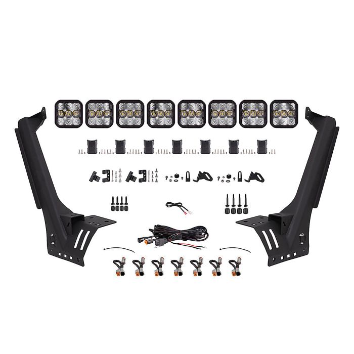 Diode Dynamics DD6821 SS5 Windshield Sport CrossLink Combo Lightbar Kit for 18-22 Jeep Wrangler JL
