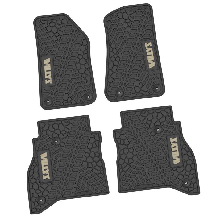 20-24 Jeep Gladiator Front and RearTire Tread/Scorched Earth Scene w/ Willys Insert - Black w/ Tan Insert