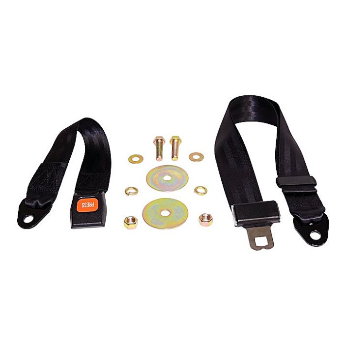 Crown Automotive BELT1B Rear 2-Point Non-Retractable Seat Belt  for 76-95 Jeep CJ and Wrangler YJ 