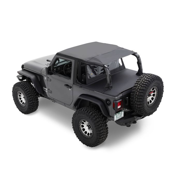 Bestop 52607-35 Header Safari Bikini Top for 18-22 Jeep Wrangler JL 2-Door