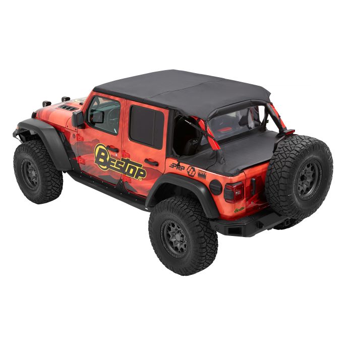 Bestop 52608-35 Cable Style Header Safari Bikini Top for 18-21 Jeep Wrangler JL Unlimited